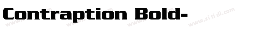 Contraption Bold字体转换